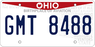 OH license plate GMT8488