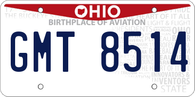 OH license plate GMT8514