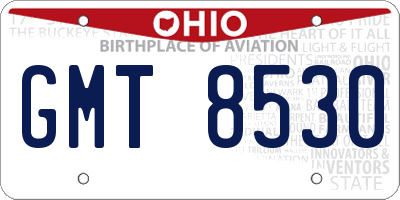 OH license plate GMT8530