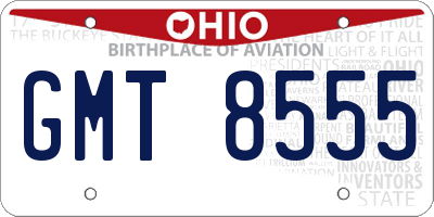 OH license plate GMT8555