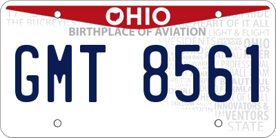 OH license plate GMT8561