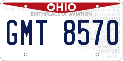 OH license plate GMT8570