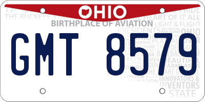 OH license plate GMT8579