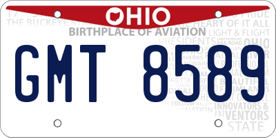 OH license plate GMT8589