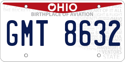 OH license plate GMT8632
