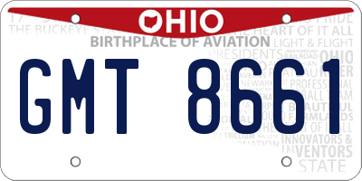 OH license plate GMT8661