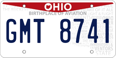 OH license plate GMT8741