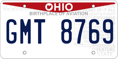 OH license plate GMT8769
