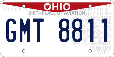 OH license plate GMT8811