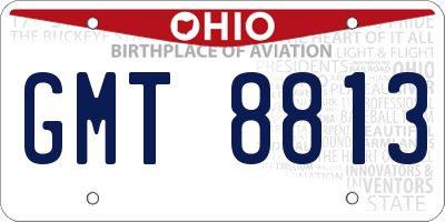 OH license plate GMT8813