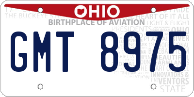 OH license plate GMT8975