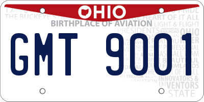 OH license plate GMT9001