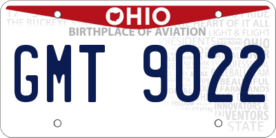 OH license plate GMT9022