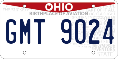 OH license plate GMT9024