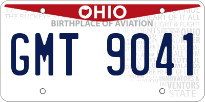 OH license plate GMT9041