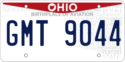 OH license plate GMT9044