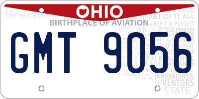 OH license plate GMT9056