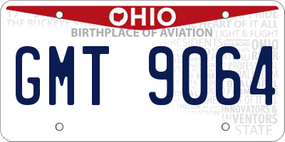OH license plate GMT9064