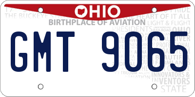 OH license plate GMT9065