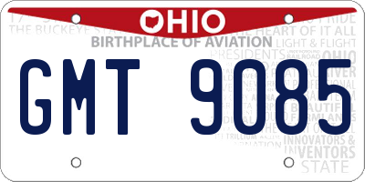 OH license plate GMT9085