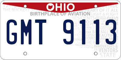 OH license plate GMT9113