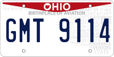 OH license plate GMT9114
