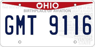 OH license plate GMT9116