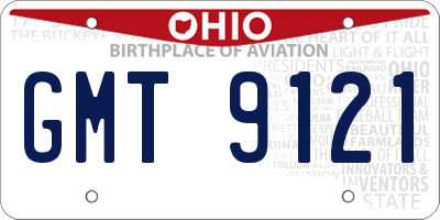 OH license plate GMT9121