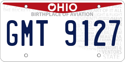 OH license plate GMT9127