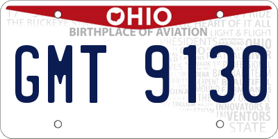 OH license plate GMT9130