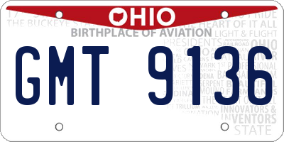 OH license plate GMT9136