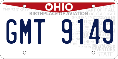 OH license plate GMT9149
