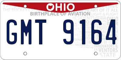OH license plate GMT9164