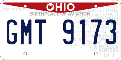 OH license plate GMT9173