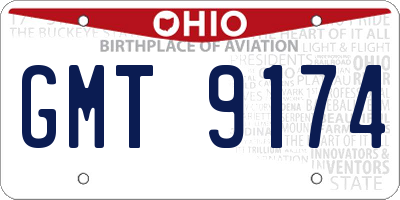 OH license plate GMT9174