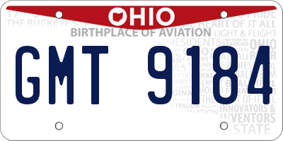 OH license plate GMT9184