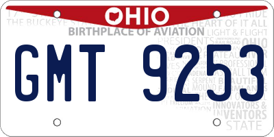 OH license plate GMT9253