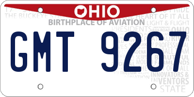 OH license plate GMT9267