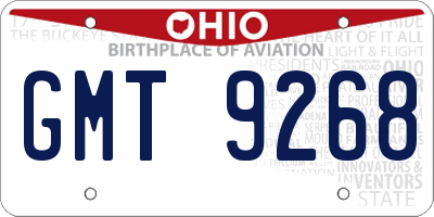 OH license plate GMT9268