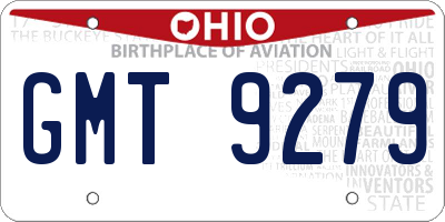 OH license plate GMT9279