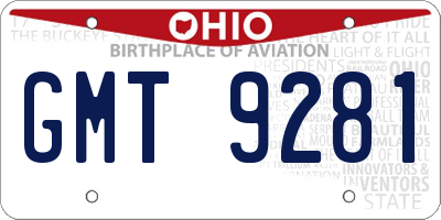 OH license plate GMT9281