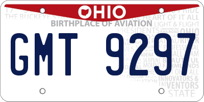 OH license plate GMT9297