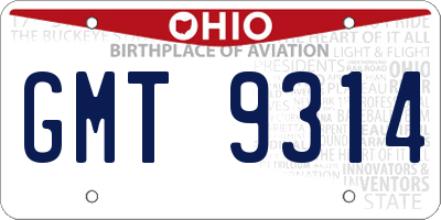 OH license plate GMT9314