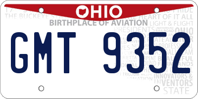OH license plate GMT9352