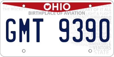 OH license plate GMT9390