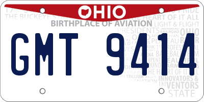 OH license plate GMT9414