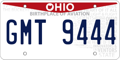 OH license plate GMT9444