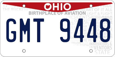 OH license plate GMT9448