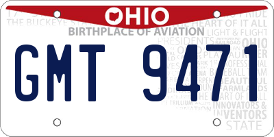 OH license plate GMT9471