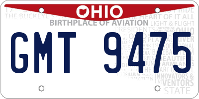 OH license plate GMT9475